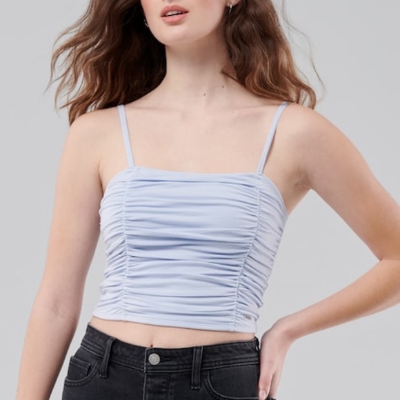 hollister ruched crop cami